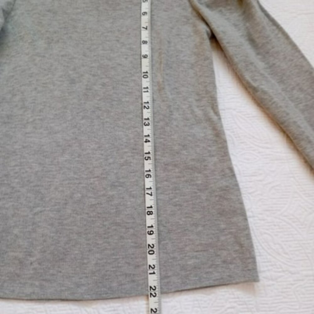 Set Gray Puff Sleeve Sweater & Ann Taylor LOFT Black Silk Cardigan Womens - Picture 9 of 16